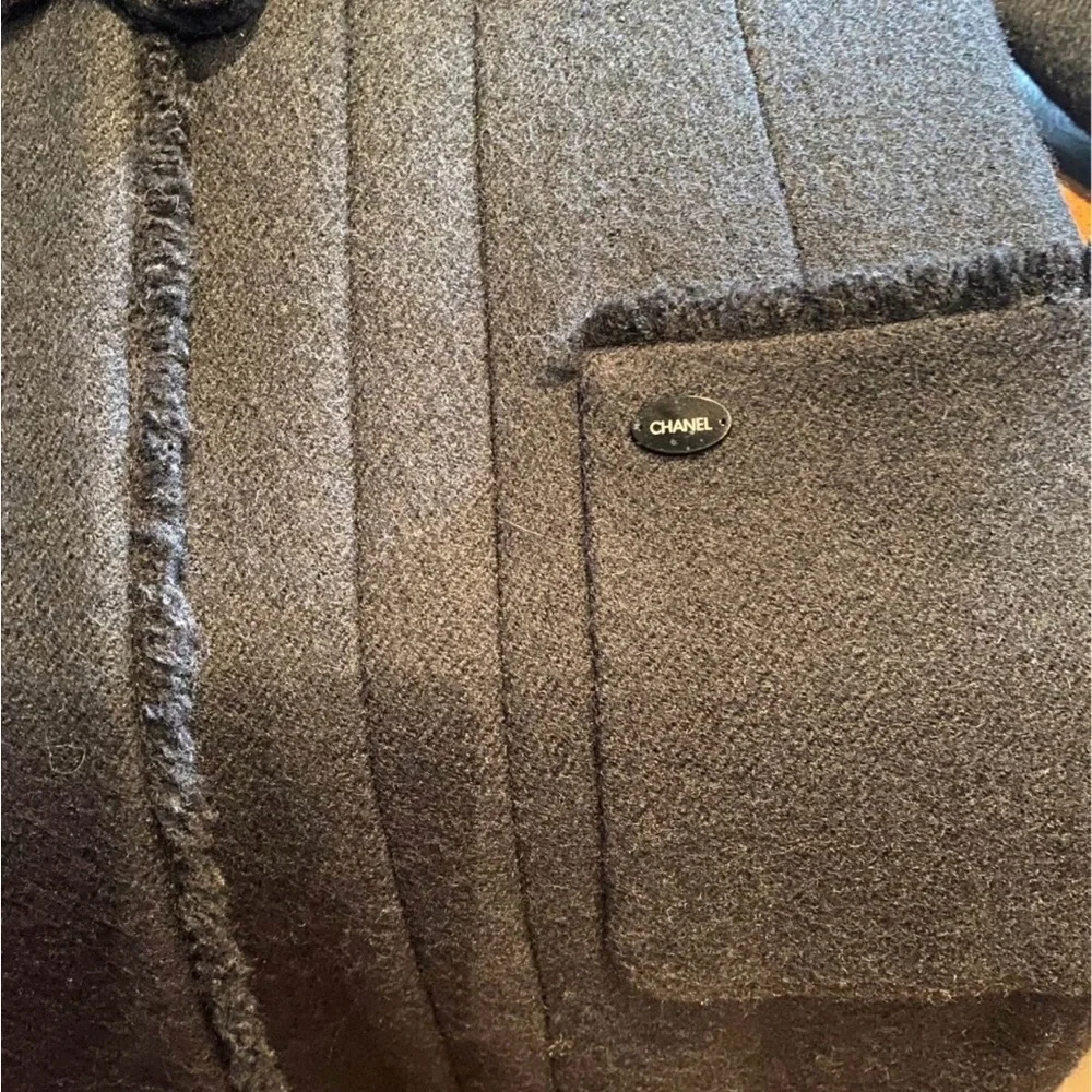 Chanel Black Wool Trench Coat size 38 - Picture 8 of 8